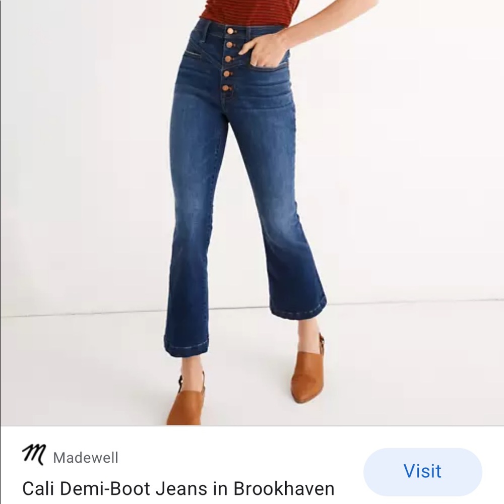 Madewell Cali Demi-boot Jeans In Brookhaven Wash